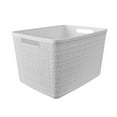 thumbnail image 5 of Curver Set of 4 Jute Basket Large Durable Resin Organization and Storage Basket Bin, White, 5 of 13