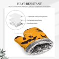 thumbnail image 3 of DouZhe Oven Mitts and Pot Holders Sets, Happy Halloween Pumpkin Face Prints Non-Slip Heat Resistant Kitchen Oven Silicone Glove, 3 of 7