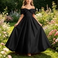 thumbnail image 5 of ATOGUTA Teen Girl Birthday Dresses Strapless Satin Homecoming School Dance Wedding Birthday Party Graduation Pageant Bridesmaid Black, Size 5T-14, 5 of 7
