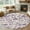 Purple, variant on Red Spring Floral Round Area Rug 3 FT, Small Kitchen Bathroom Mat, Summer Botanical Farmhouse Washable Indoor Outdoor Throw Runner Carpet Non-Shedding Doormat for Table Shower Sofa Entryway