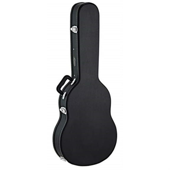 Thinline Classical Guitar Economy Hardshell Case - 15 mm Velvet Padding - Black with Chrome Hardware