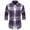 D-Purple, variant on DDAPJ pyju Mens Plaid Shirts Long Sleeve Dress Shirt Work Casual Button Down Shirts with Pocket Red XL