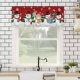 thumbnail image 4 of Cute Snowman Valances for Windows Snowflake Winter Red Christmas Rod Pocket Curtain Valance Window Treatment Short Curtains for Kitchen Living Room, 60"x18", 4 of 5
