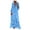 Light blue, variant on LEAVINGSUO Summer Dresses for Women Fashion Casual Bohemian Large Size V-Neck Solid Color Lace Tassel Long Dress Pink XL