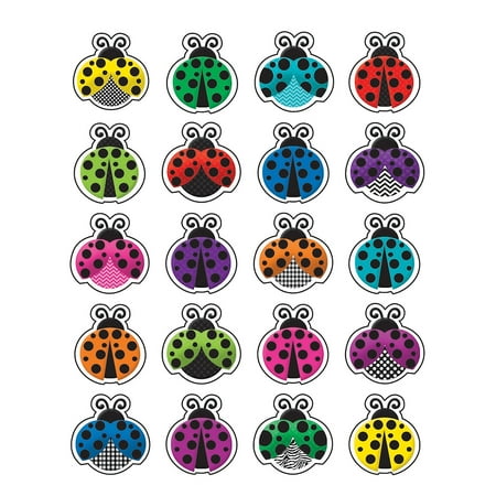 UPC: 0088231954620 | TCR5462 – Colorful Ladybugs Stickers by Teacher Created Resources