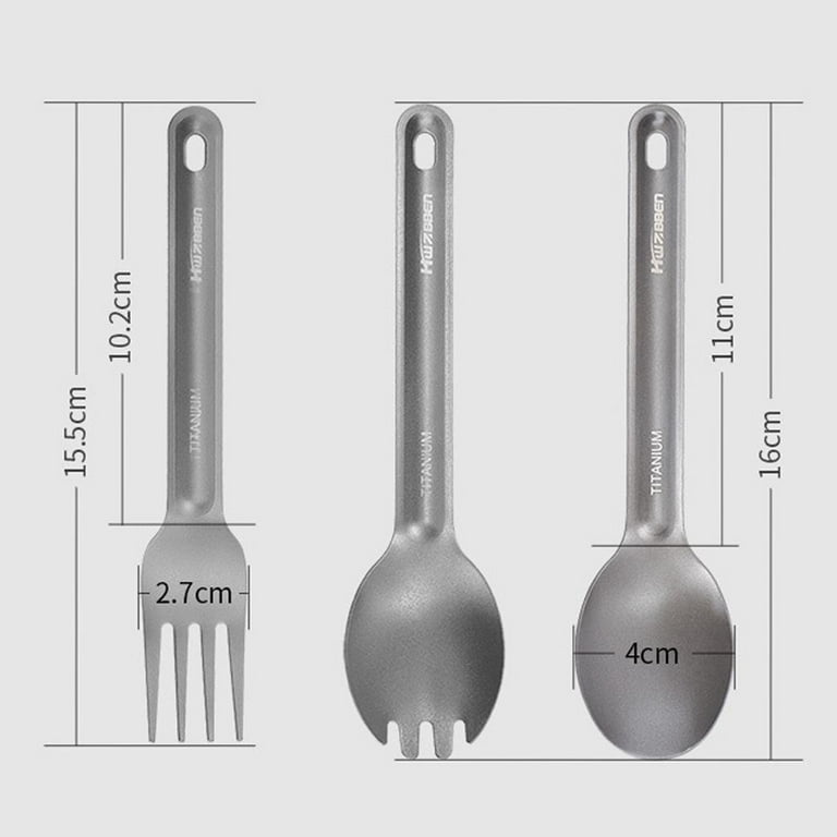 Titanium Long Handle Fork/Spoon Portable Outdoor Picnic Cutlery