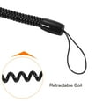 thumbnail image 4 of Unique Bargains 5' Plastic Retractable Spring Coil Strap Key Holder Stylus Cord, Black 8 Pack, 4 of 5