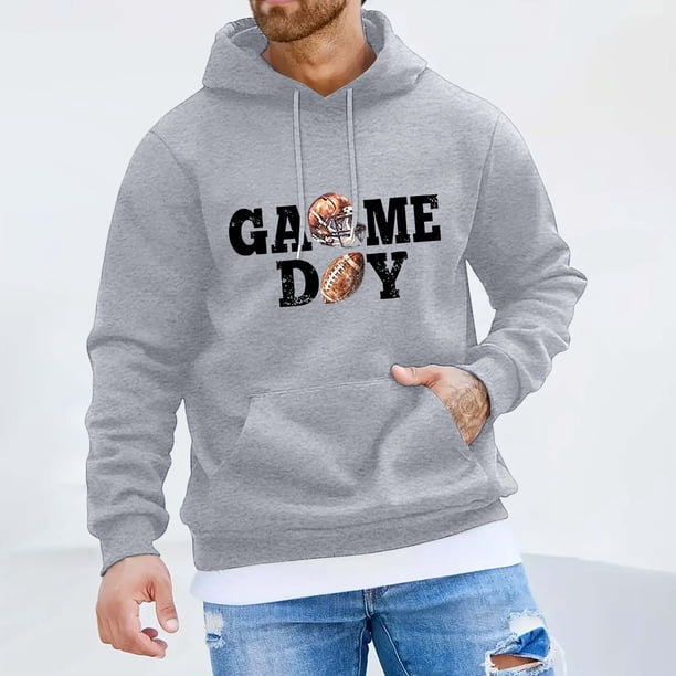 WILLBEST Sudaderas para Hombre, Sudadera con Capucha y Cordón con Estampado De Rugby para Hombre, Sudadera Informal Holgada y Cómoda para Negocios Chica