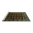thumbnail image 2 of Ahgly Company Machine Washable Indoor Square Persian Turquoise Blue Traditional Area Rugs, 6' Square, 2 of 4