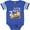 Football Blue and White, variant on Inktastic Two and Digging It Bulldozer 2nd Birthday Boys or Girls Baby Bodysuit