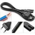 thumbnail image 2 of 1.5 Meter 2-Pin Euro Plug Power Cable for Samsung Philips LG Sony Devices - Black, 2 of 5