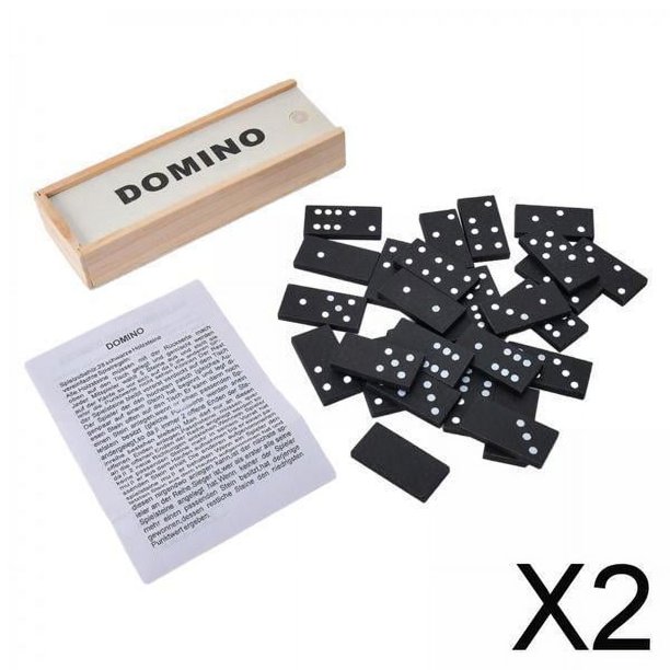 Paquete de 2 a 4 juegos de dominó dobles de seis dominó, juego de viaje para regalos de fiesta, viajes 2 piezas