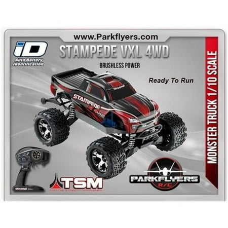 ParkFlyers 67086-3 Traxxas 1-10 Stampede VXL 4x4 RTR with iD Connector