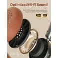 thumbnail image 4 of iKF R1 Wireless Retro Wireless Headphones Bluetooth 5.3 APP Custom Sound 60 Hours Playtime Game Mode Noise Isolation Built-in Microphone Throwback 80s 90s Design (Brown), 4 of 8