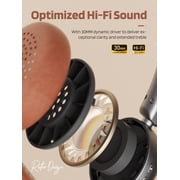iKF R1 Wireless Retro Wireless Headphones Bluetooth 5.3 APP Custom Sound 60 Hours Playtime Game Mode Noise Isolation Built-in Microphone Throwback 80s 90s Design (Brown)
