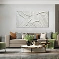 thumbnail image 6 of HFDF Leaf Art Wall Decor for Living Room White Abstract Pictures Wall Art for Bedroom Modern Home Office Wall Decor 14x11inch Framed, 6 of 6