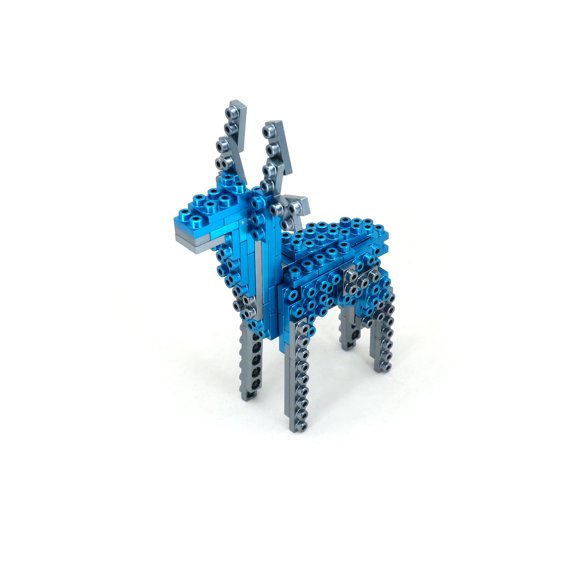 Set 3 en 1 de Construction Bricks Metomics Serie 2, color azul celeste