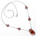 thumbnail image 3 of Rosetta Picture Jasper & Garnet 925 Sterling Silver Necklace Jewelry SDN1470, 3 of 6