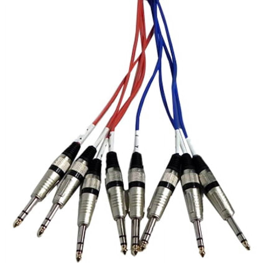 Seismic Audio NEW 8 CHANNEL TRS SNAKE CABLE -15 Feet -Pro Audio Patch - SASRT-8x15
