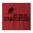 thumbnail image 3 of 9 Crowns Tees Help From Above Funny Military Sniper Tee Shirt (Unisex Red, Small), 3 of 3
