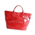 thumbnail image 4 of Bolsa de playa impermeable, bolsa de fin de semana informal, bolsa de supermercado, bolso de mano tipo hobo, bolso de hombro Rojo, 4 of 9