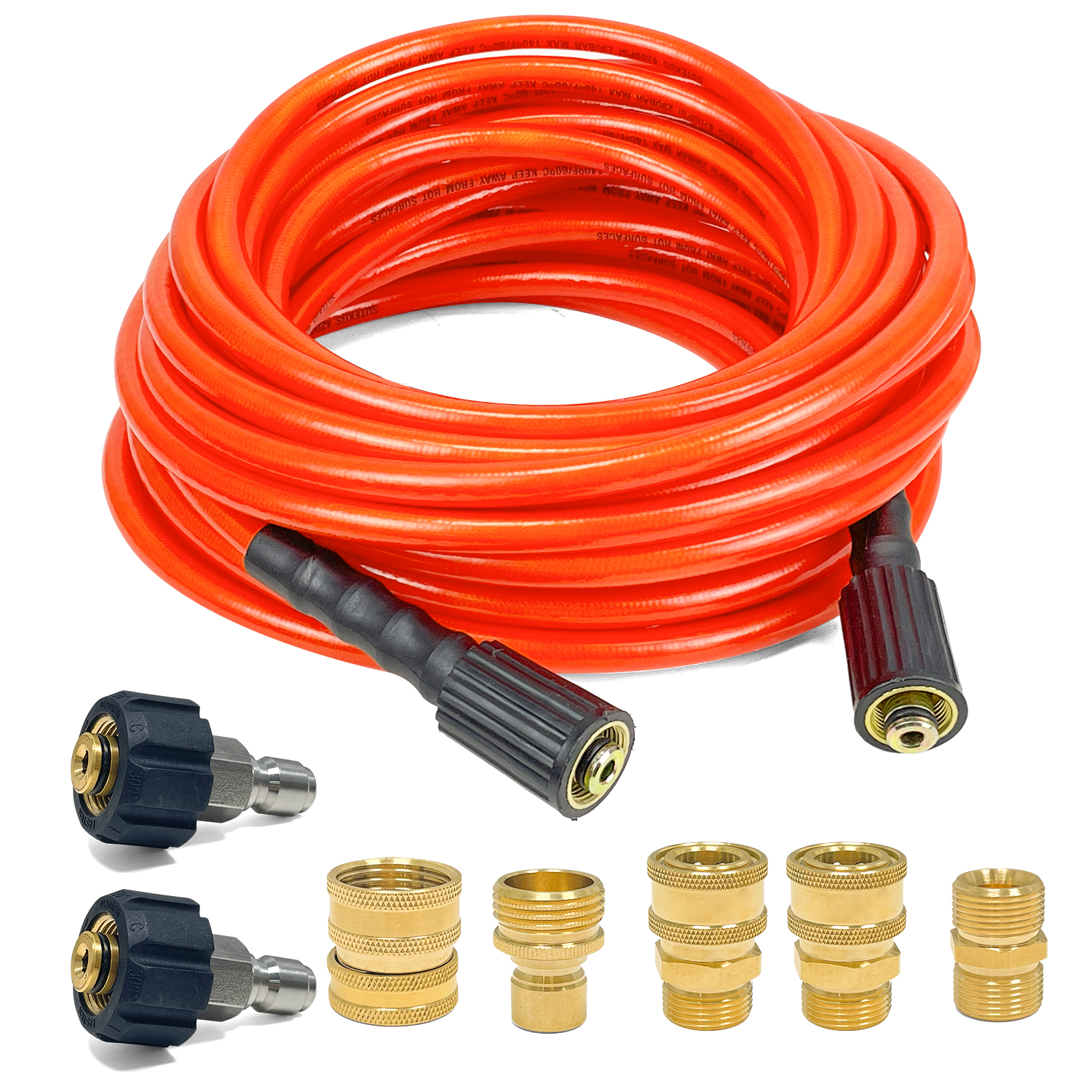 Sutekus 50FT Pressure Washer Hose With Quick Connect Kits 42000 PSI