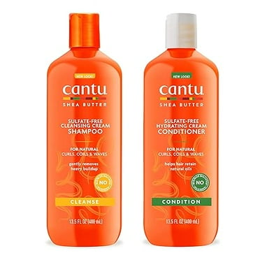 Cantu Shampoo & Conditioner with Shea Butter for Natural Hair, 13.5 fl oz (Pack of 2)