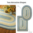 thumbnail image 4 of Homespice Sunflowers Reversible Blue Cotton Rug 4' x 6' Rect. Braided Area Rug, 4 of 6