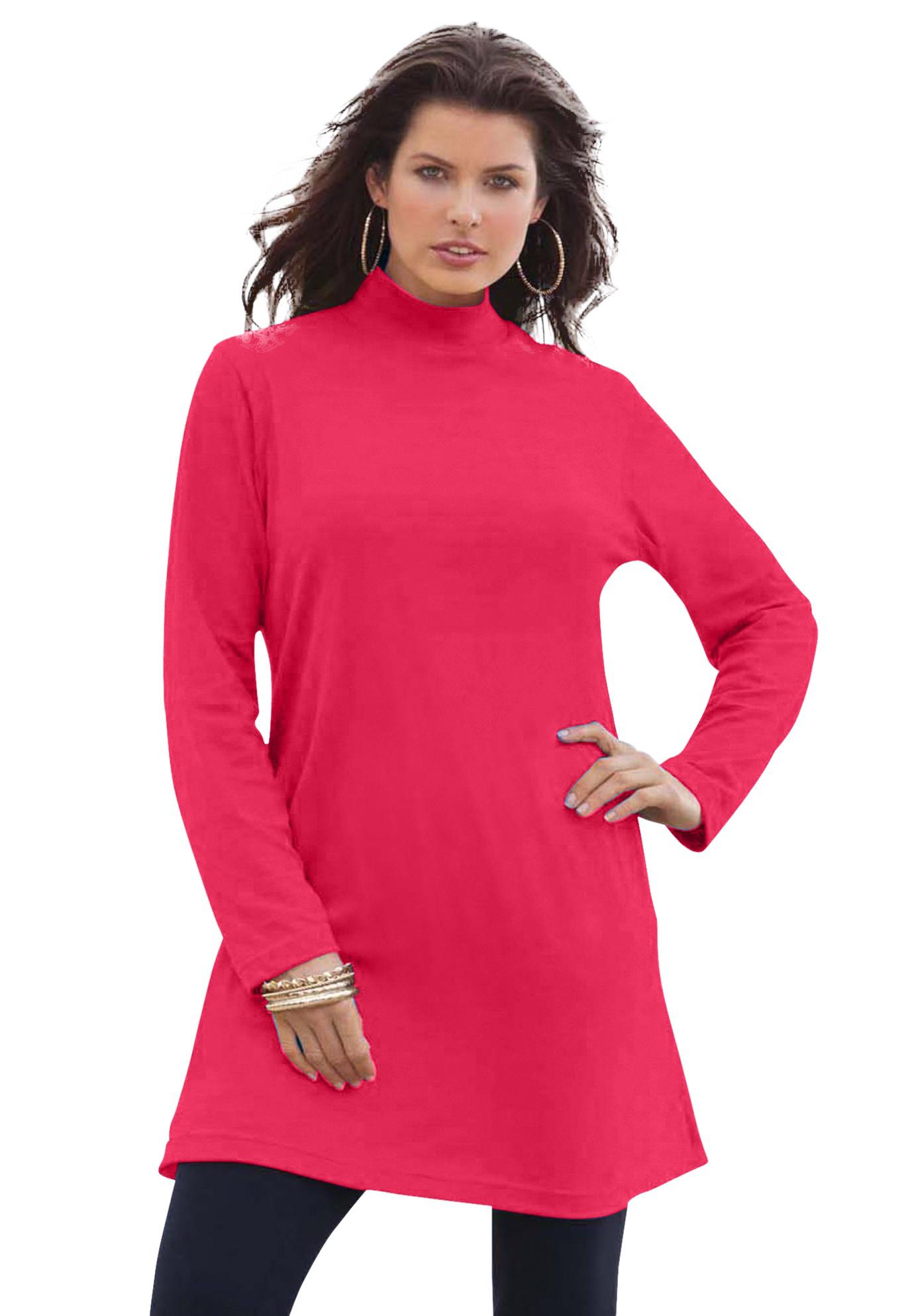 cotton turtleneck tunics