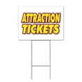 thumbnail image 1 of Attraction Tickets (18" x 24") Yard Sign, Includes Metal Step Stake, 1 of 6