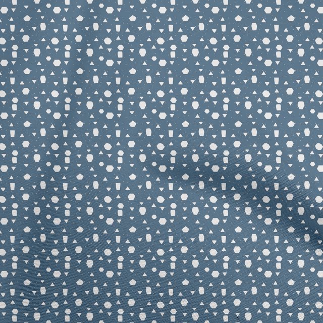 oneOone Tissu Polyester Spandex Bleu Sarcelle Abstrait Matériel de Robe Tissu Imprimé Tissu au Mètre 56 Pouces de Large
