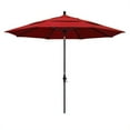 thumbnail image 1 of Parasol de Marché en Fibre de Verre 11 avec Inclinaison Collier Noir Mat/oléfine/rouge, 1 of 2