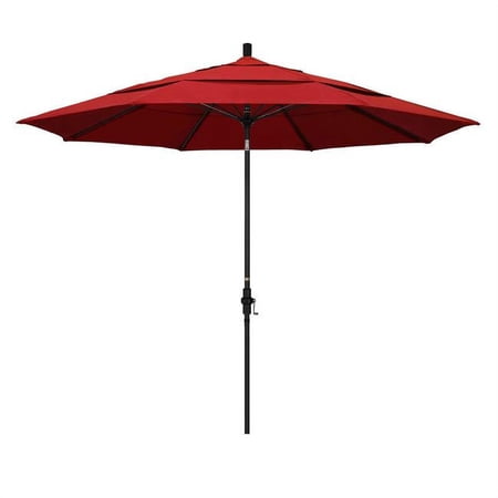 11 Fiberglass Market Umbrella Collar Tilt DV Matted Black-Olefin-Red
