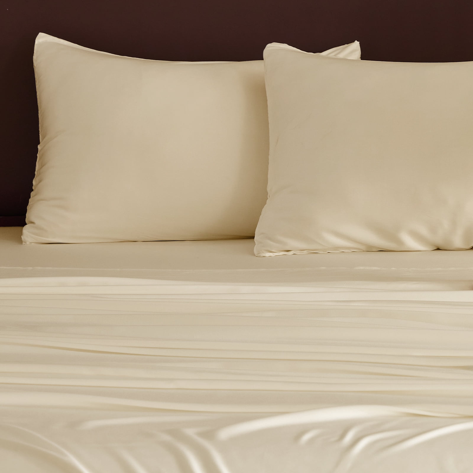 Gogreen 4PC Bamboo Queen Sheet Set, Deep Pocket Fit 16", Breathable Super Soft Luxury Hotel Style Home Decor Queen Size Sheet Set, Gift for Women, Men - 2 Pillowcases, 1 Flat Sheet, 1 Fitted Sheet