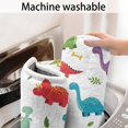 thumbnail image 5 of White Dinosaurs Bones Flowers Pattern Bathroom Rugs Mat,Non Slip Microfiber Bathroom Rug,Rubber Backing,Soft Bathroom Mats for Bathroom Floor,Tub and Shower,17x27in(43x68cm), 5 of 5
