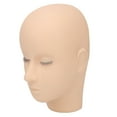 thumbnail image 4 of Cabezal de práctica de pestañas, cabeza de maniquí de pestañas, 3 cabezales de entrenamiento de pestañas, cabeza de maniquí de pestañas de primera calidad, 4 of 14