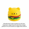 thumbnail image 3 of Bear Burger Squishy Toy with Slow Rising Foam, Single Piece, Yellow Bear Face Design, for Kids and Adults, Squeeze Toy, 3 of 3