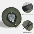 thumbnail image 5 of Minzimin 1Pcs Ponytail Sun Bucket Hats for Women UV Protection Foldable Mesh Wide Brim Hiking Beach Fishing Summer, 5 of 6