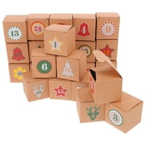 COMPUKAS Christmas Holiday Calendar With Vintage Paper Design For Countdown To Xmas 1 Set 24 Compartments