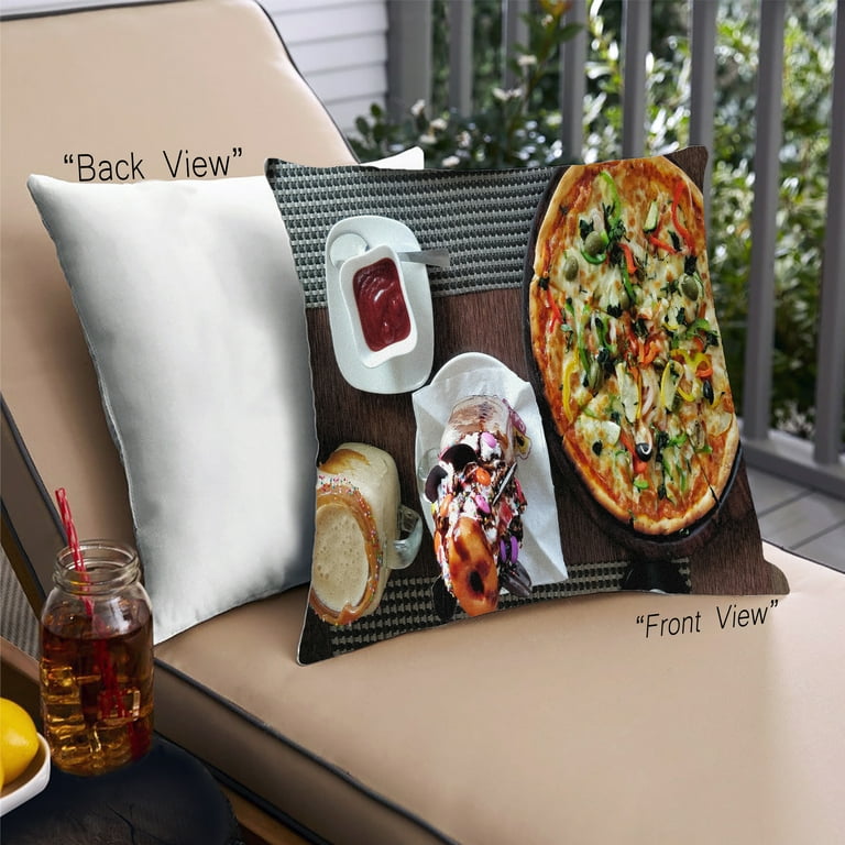 Pizza shaped clearance pillow