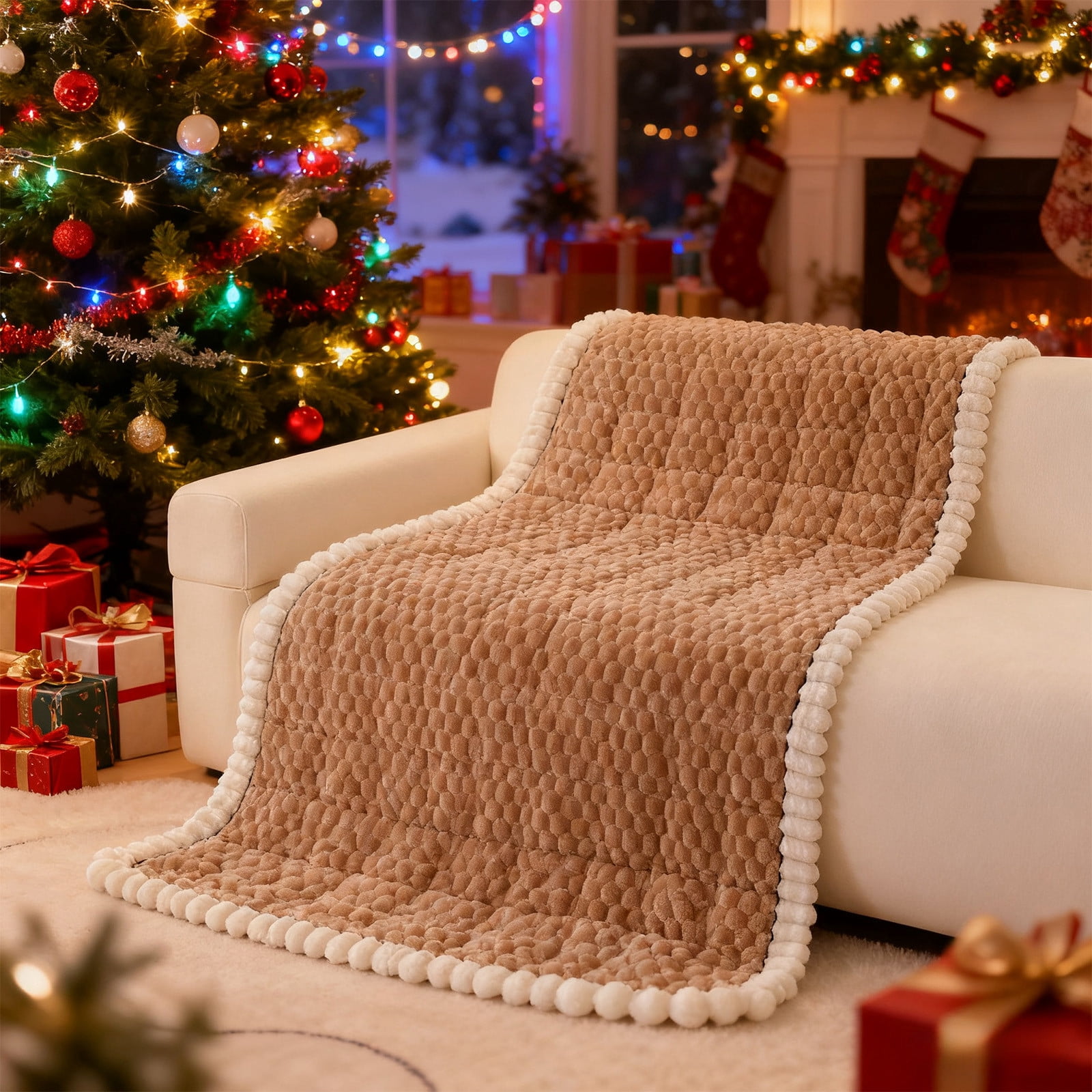 Couch Cover for Dogs Washable,Pet Couch Cushion Covers for Sofa, Non Slip Couch Covers for 3 Cushion Couch Sofa pet Friendly,Dog Bed Mat,Sofa Pads (Brown,27.5x59 inch)