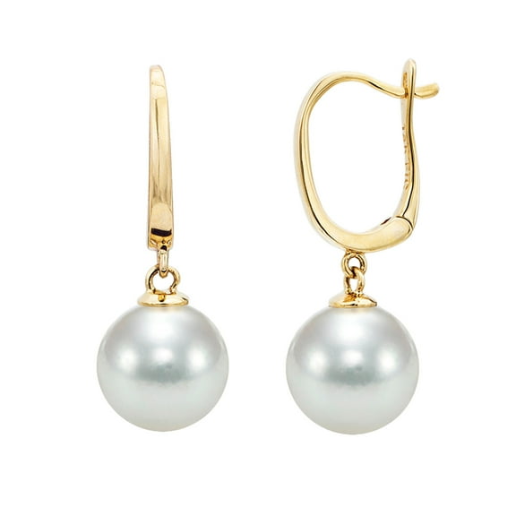 ADDURN 14Kt Yellow Gold 7-8mm Akoya Leverback Earring