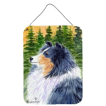 Carolines Treasures SS8142DS1216 Sheltie Aluminium Metal Wall or Door Hanging Prints, 16" x 12", Multicolor