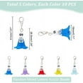 thumbnail image 2 of 50pcs Flower Dangle Charms 5 Colors Stitch Marker Charms Zipper Pulls Charms with Letter Beads Flower Pendants with Lobster Claw Clasp, 2 of 6