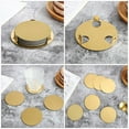 thumbnail image 6 of NICEXMAS 6Pcs Plated Gold Metal Drink Coasters with Construction and Easy Clean Surface for Tabletops, 6 of 8