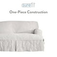 thumbnail image 2 of SureFit Matelasse Damask T Cushion Loveseat Slipcover, Furniture Cover for Love Seat, Machine Washable, 1 Piece, White, 2 of 2