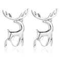thumbnail image 3 of Qarigey 1 par de aretes con forma de animal, aretes de oreja, joyas de cobre para fiestas, festivales, oro rosa Ropa, zapatos y accesorios Miscelánea Plata, 3 of 8