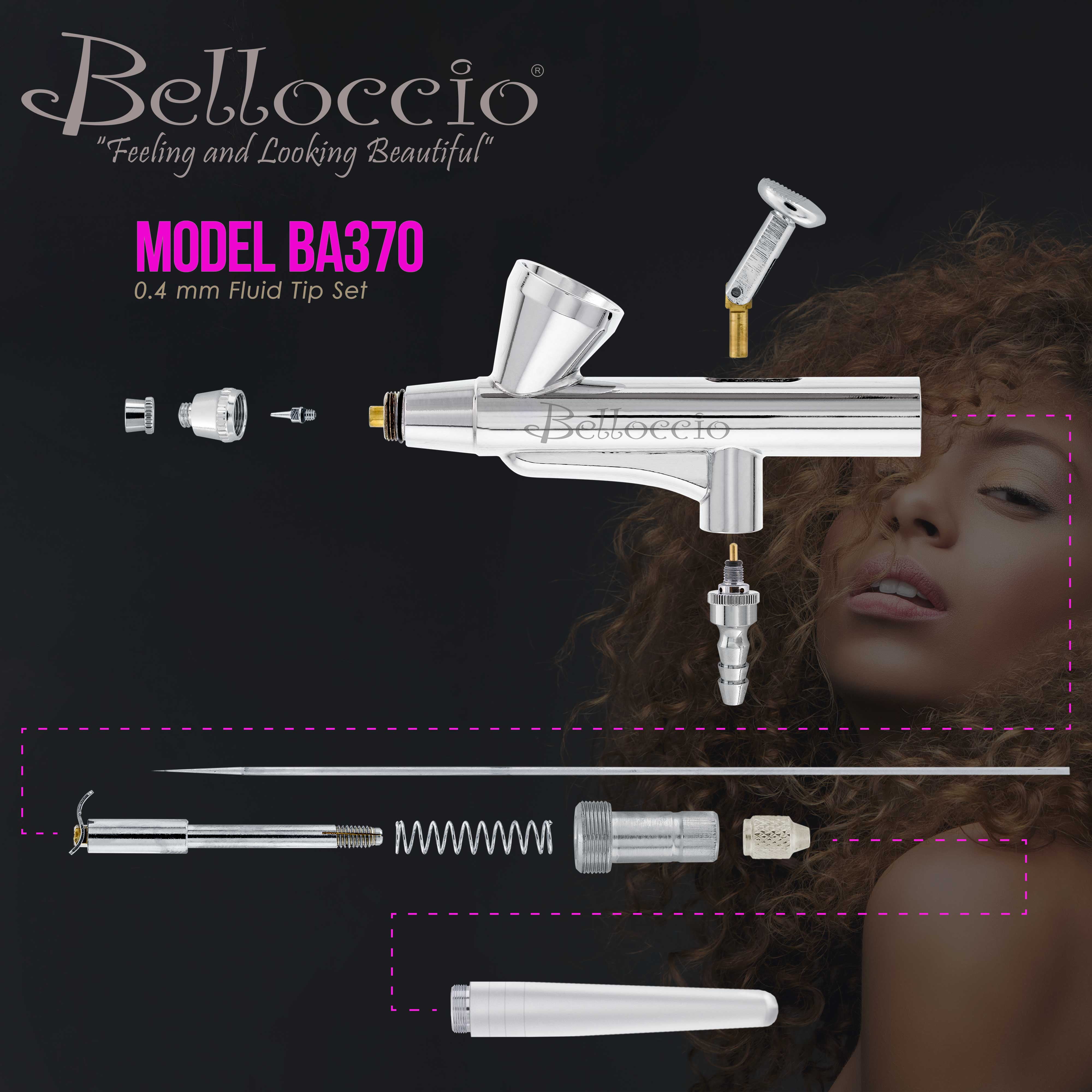 Belloccio SINGLE-ACTION AIRBRUSH Cosmetic Makeup Temporary Tattoo Nail Art Hobby