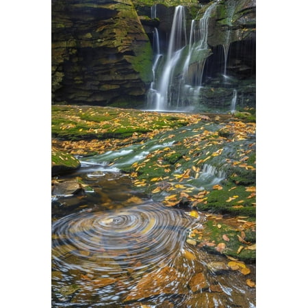 USA, West Virginia, Blackwater Falls State Park. Waterfall and whirlpool scenic. Print Wall Art By Jaynes