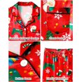 thumbnail image 6 of Fiodrimy Boys Pajamas Big Boys Satin PJS Set Button Down Silky Pajama Long Sleeve & Pants Set Kids Lounge Sleepwear Size 8-14, 6 of 6